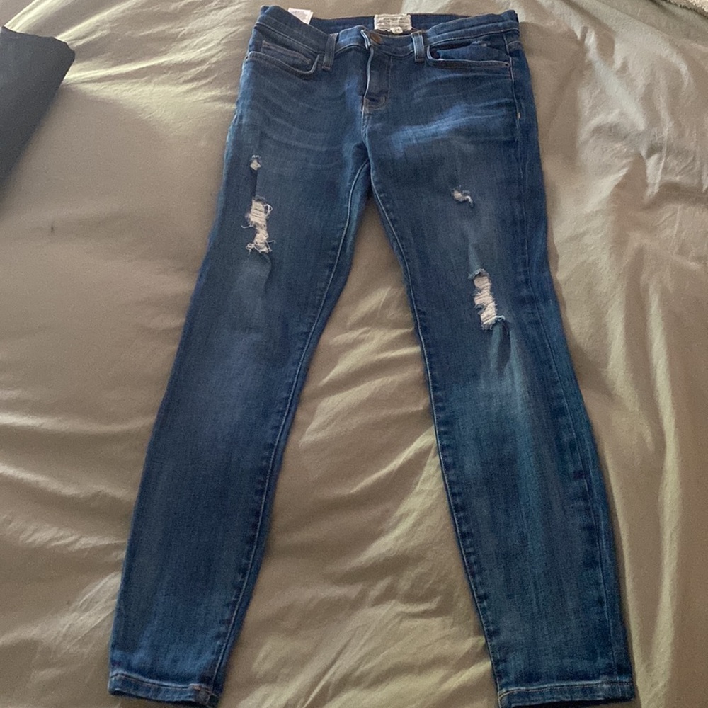Current Elliott denim jeans size 28- skinny jeans with distressing